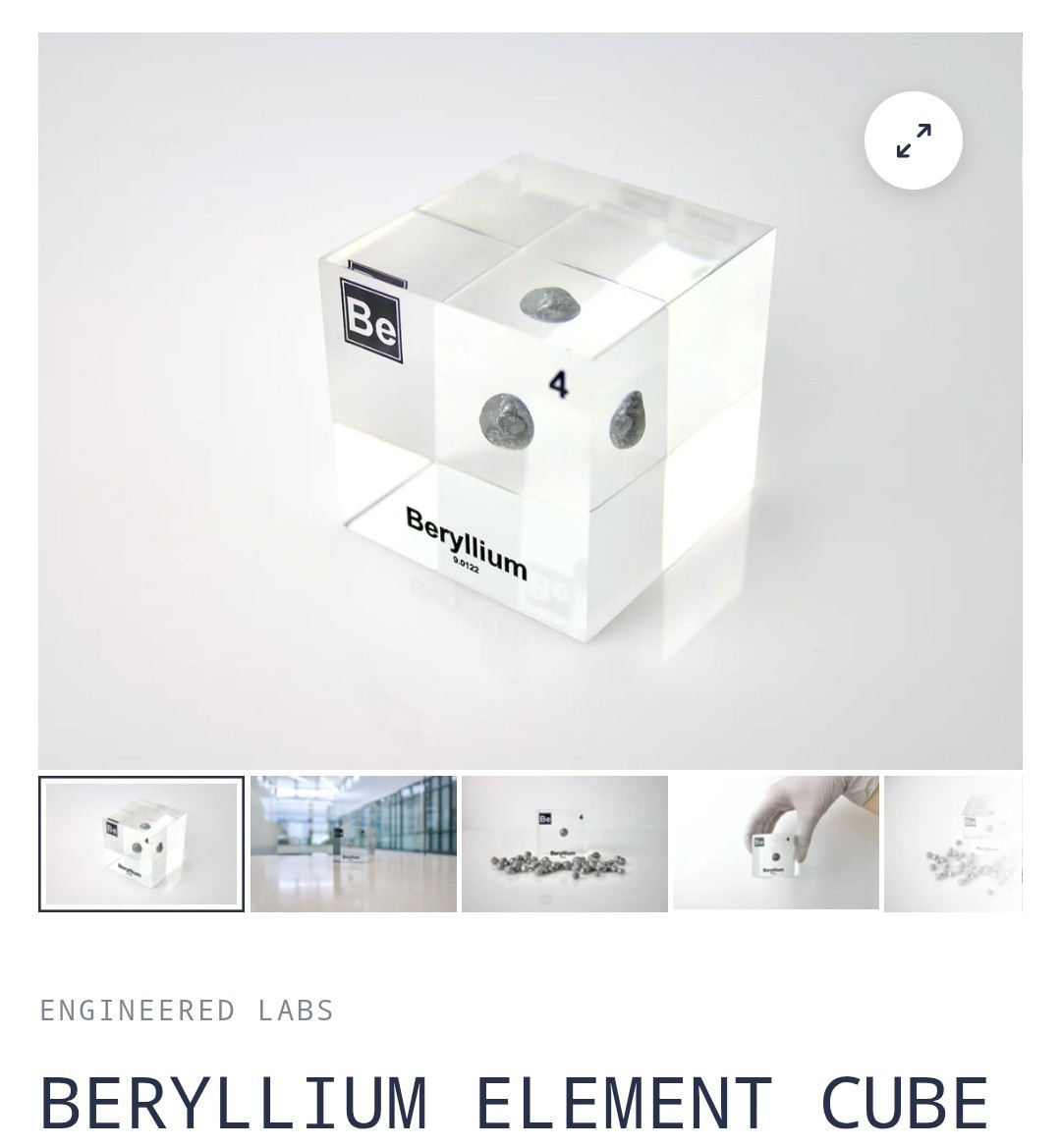 Engineered Labs Beryllium Element Cube