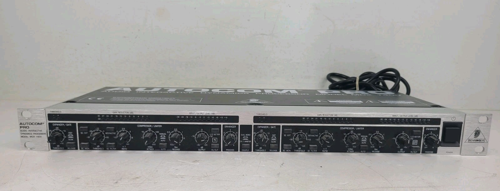 Behringer MDX 1400 Autocom Pro Audio Dynamics Processor With Manual (TESTED)