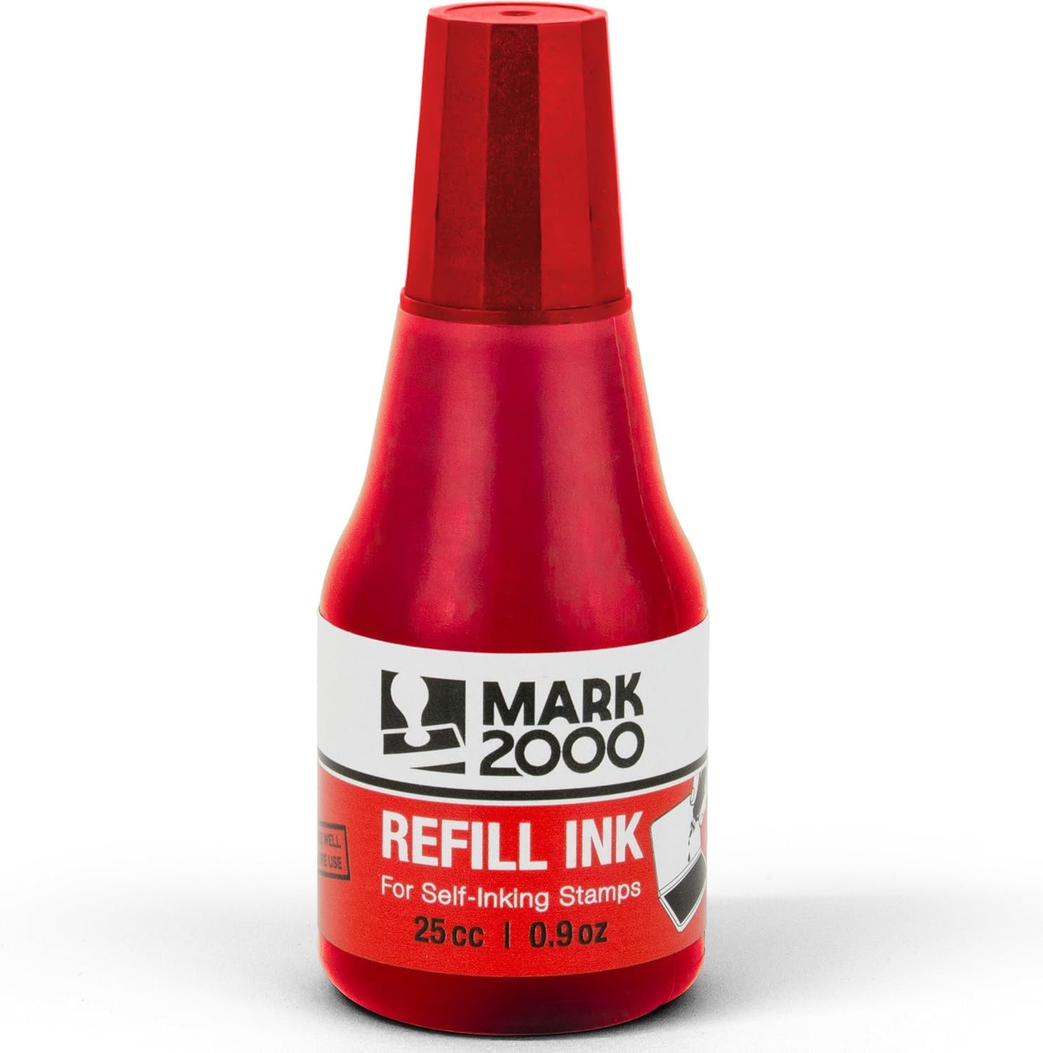 Mark 2000 Self-Inking Refill Ink - 2 Pack - Blue & Red - 25cc (0.9oz)