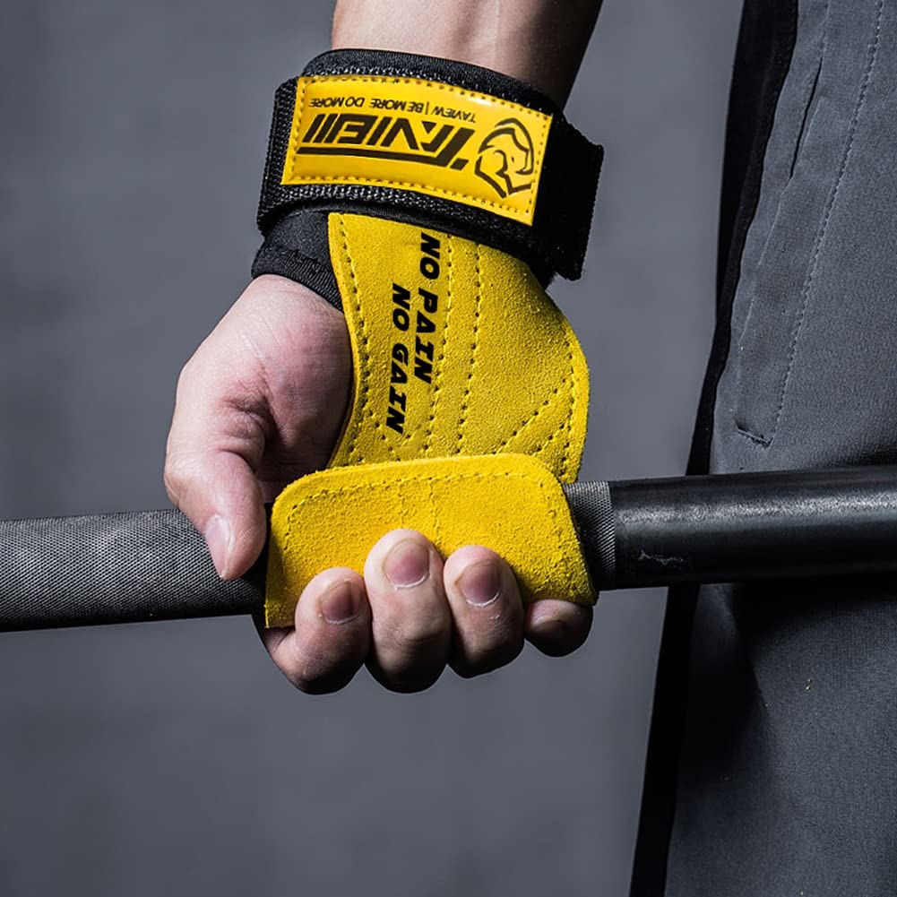 TAVIEW Premium Weight Lifting Wrist Hooks Straps for Maximum Grip Support - D...