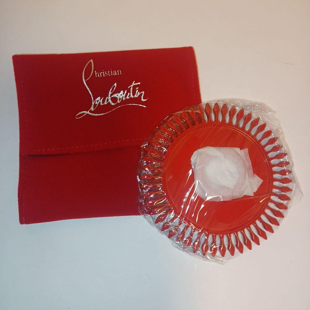 Christian Louboutin Red Novelty Hand Mirror Ring Handle with Pouch MIJ Unused