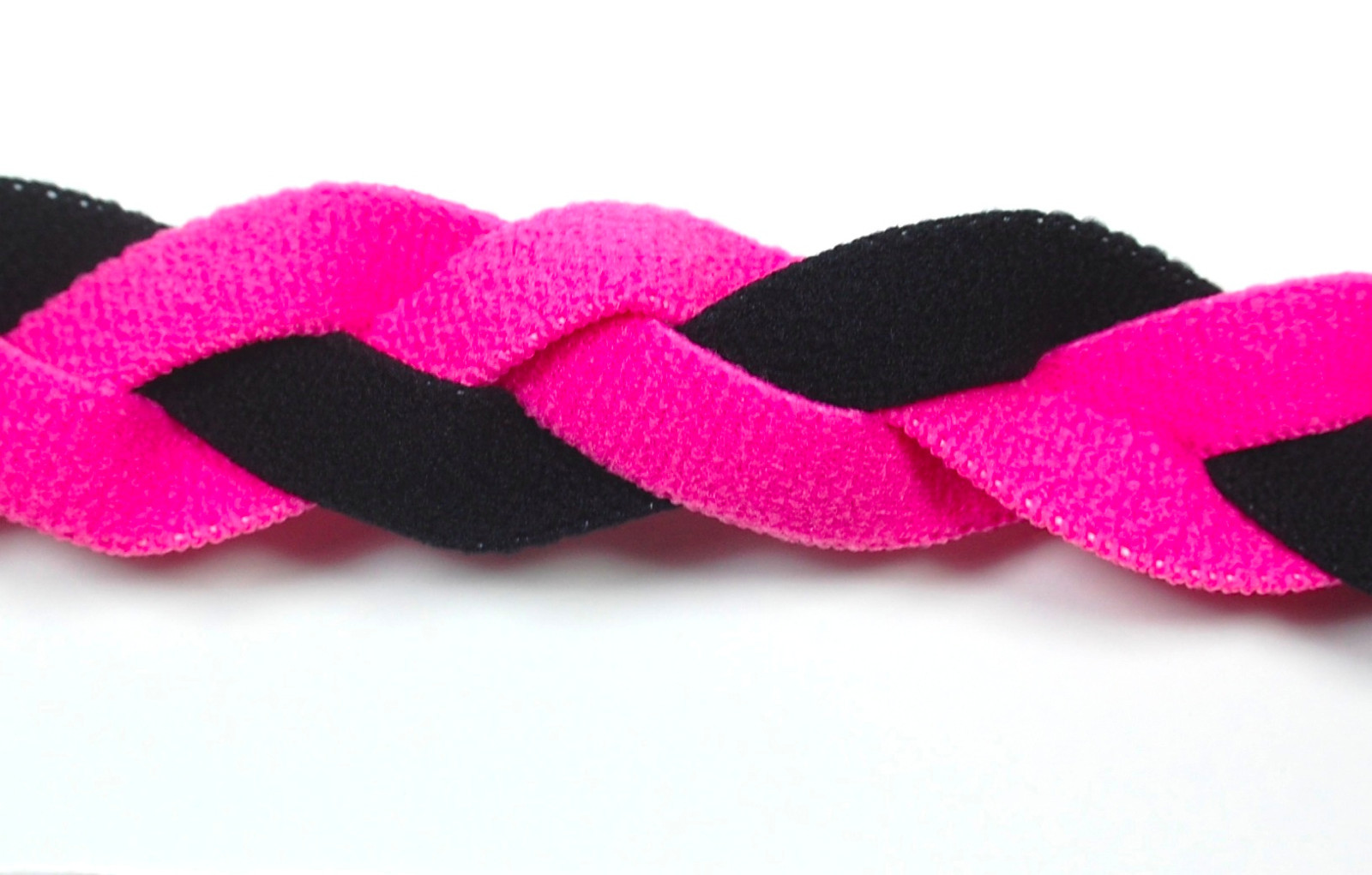 NEW Pink Neon Black Braid Hair Band Head Under Sweaty Headband Armour Non Slip