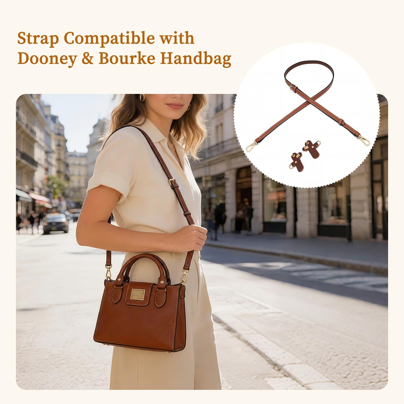 Straps Compatible with Dooney and Bourke Accessories | Genuine