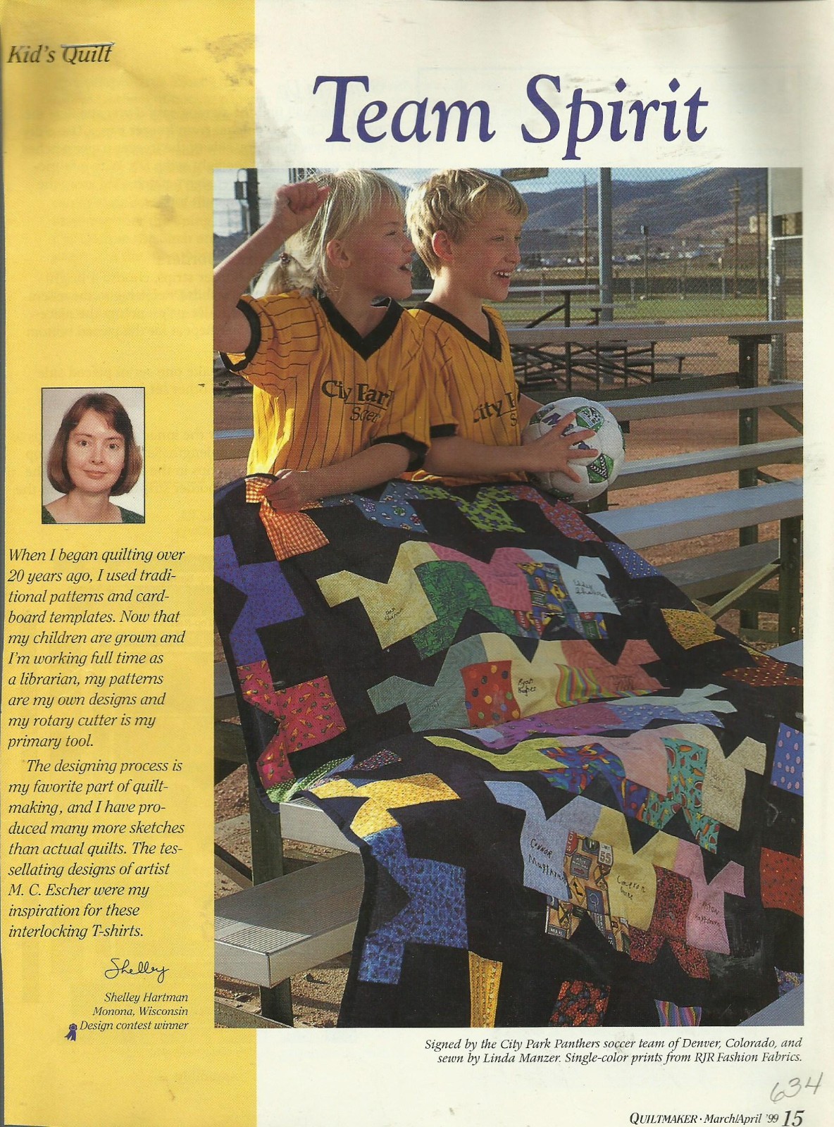E0387 TEAM SPIRIT QUILT PATTERN/INSTRUCTIONS