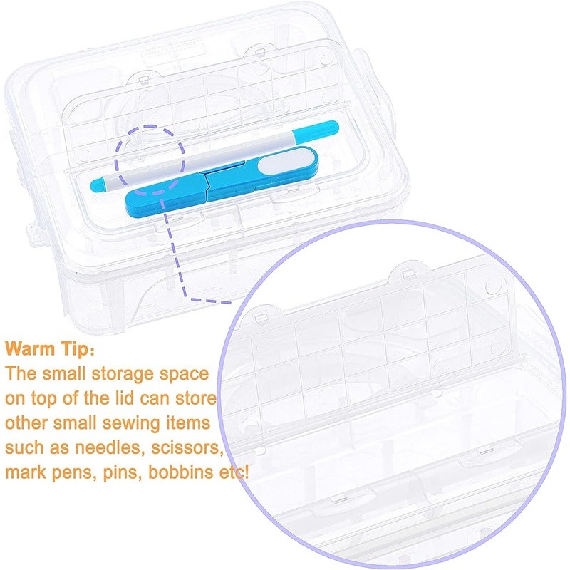 60 Spools Polyester Embroidery Thread W/ Storage Box Thread Snips Color Chart US
