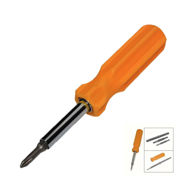 6 in 1 Screwdriver Nut Driver Flat Head & Phillips Reversible Ph1 PH2 CRV Bits