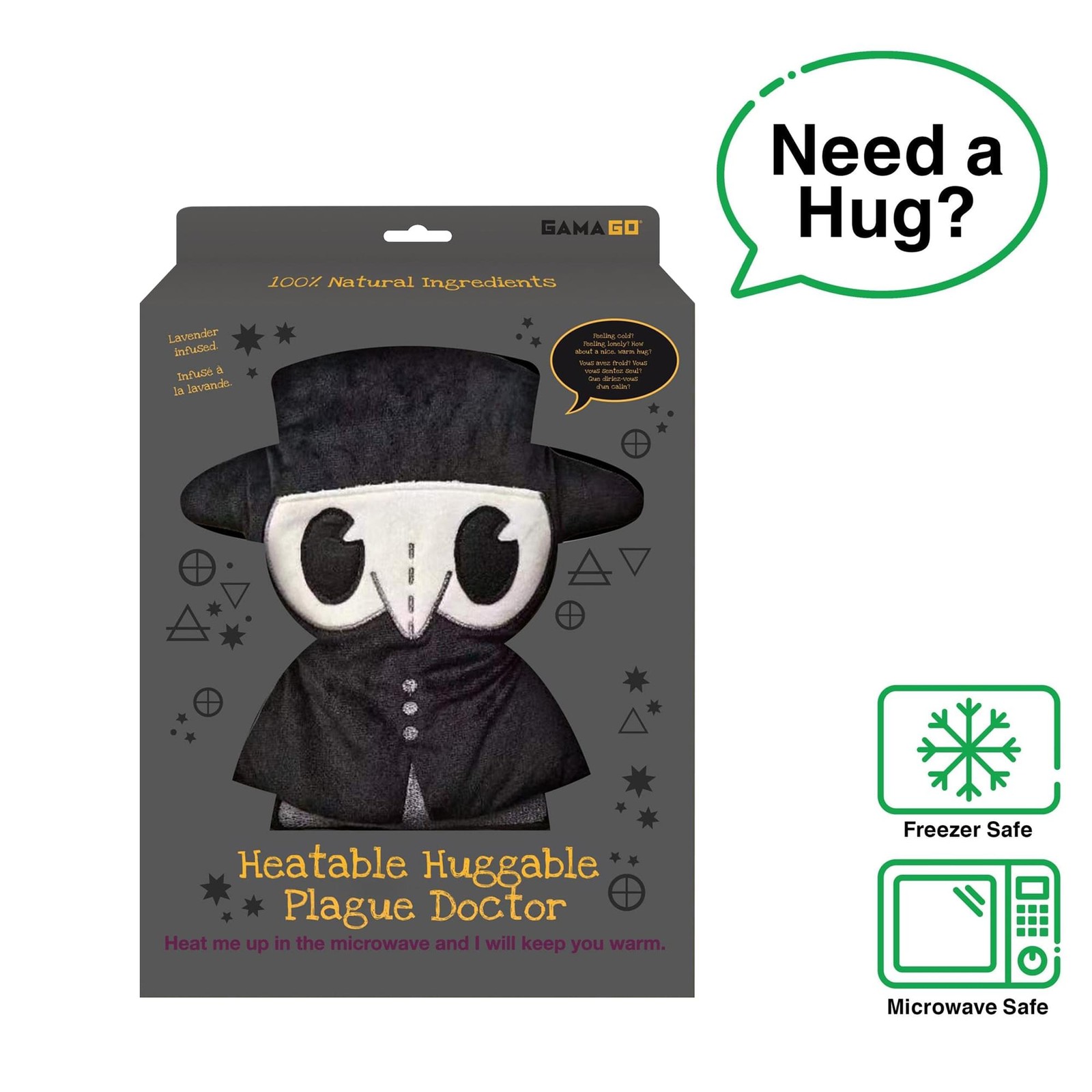 GAMAGO Plague Doctor Heating Pad & Pillow Huggable