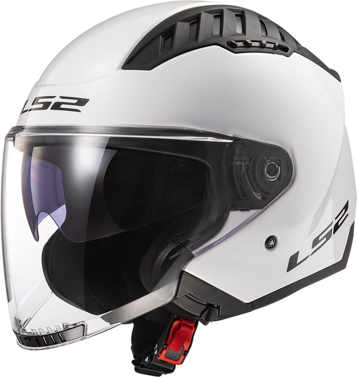LS2 Copter Solid Open Face Motorcycle Helmet Gloss White  XL