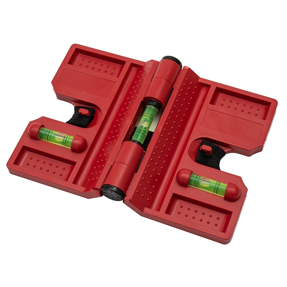Fence Post Level Tool Versatile Adjustable Plastic Red Vertical 3 Vials