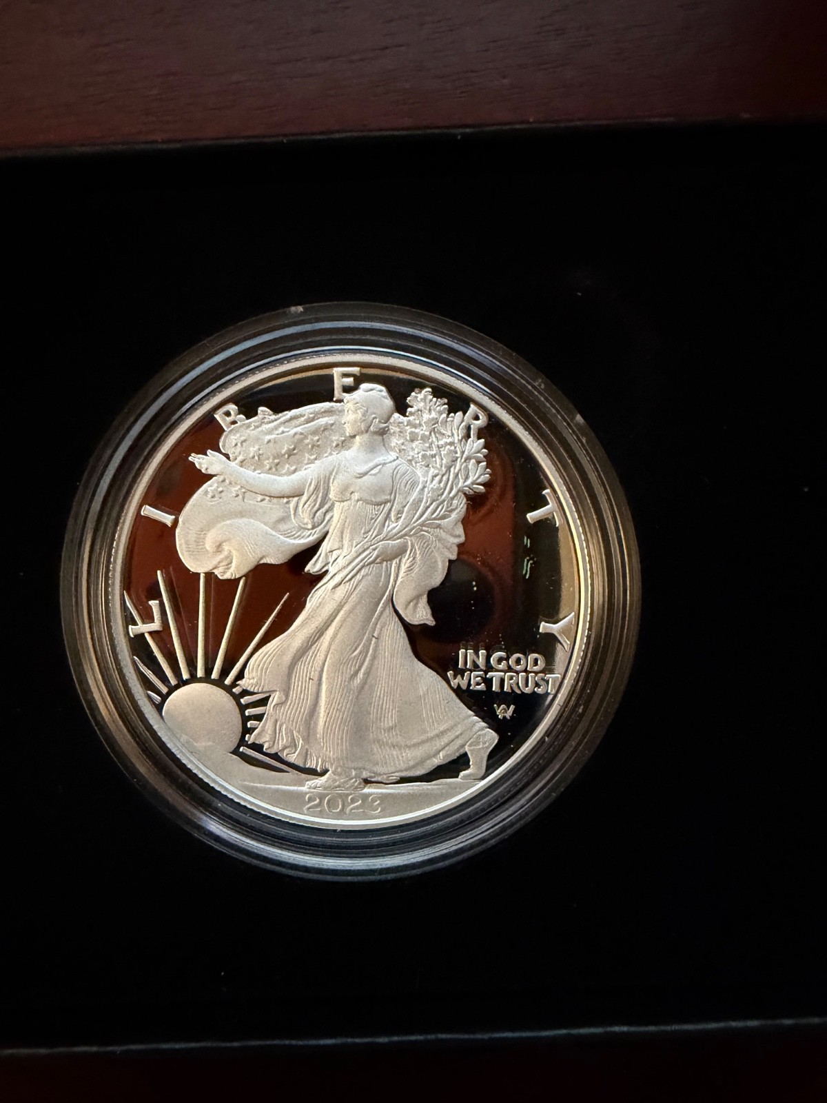 2023-S Proof Silver Eagle with OGP and COA