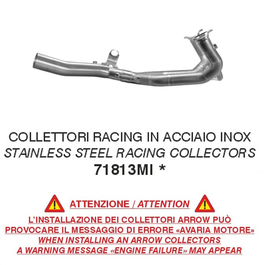 STAINLESS STEEL ARROW RACING MANIFOLDS FOR BMW R 1300 GS / GS ADVENTURE 24-26
