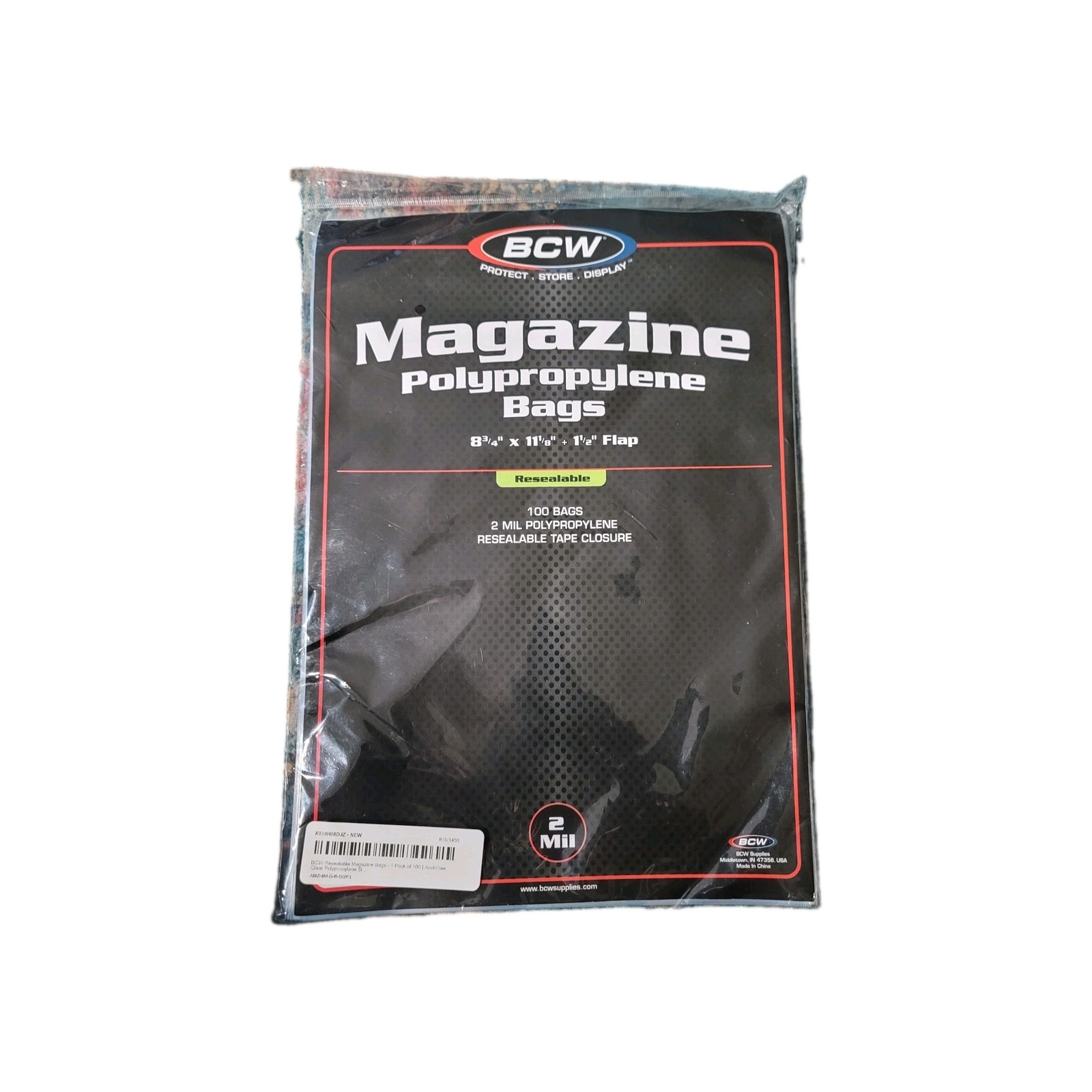 BCW Magazine Polypropylene Bags 8 3/4x 11 1/8 + 1 1/2 Flap (100 per pack)