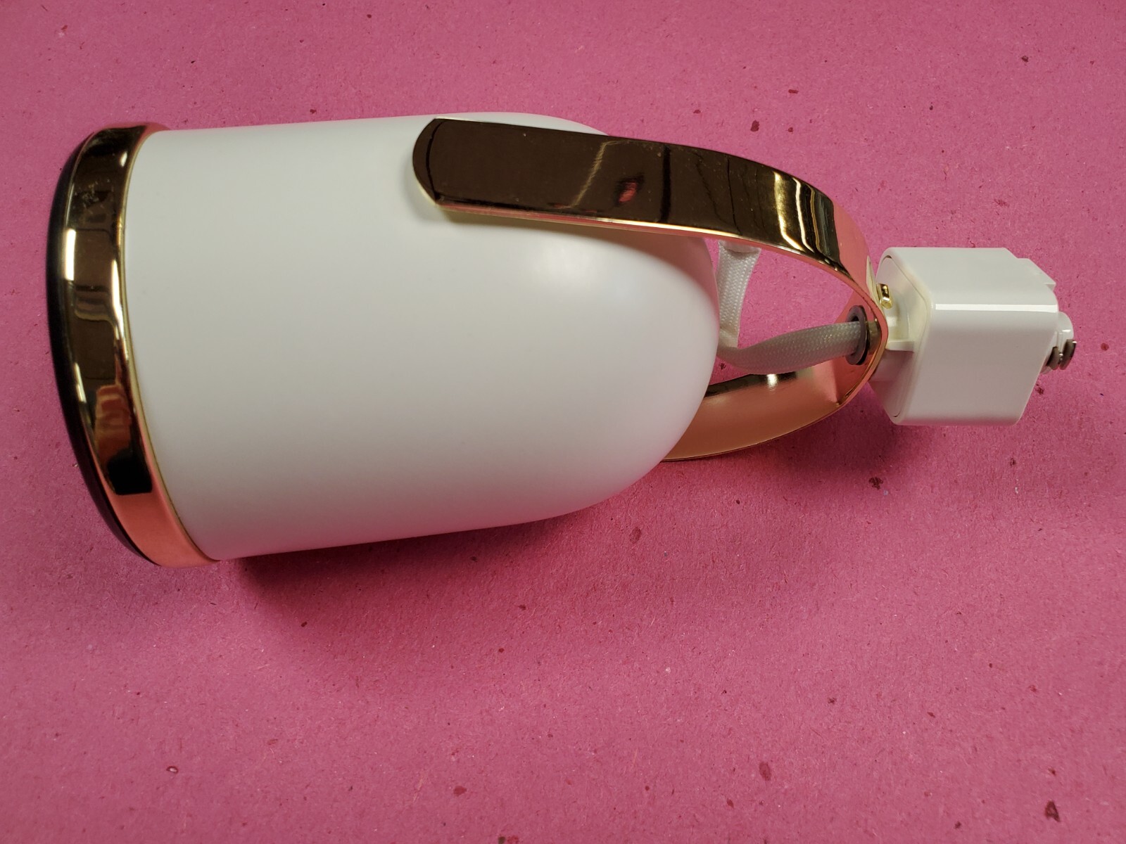 *2pk* Halo L-1553-X Track Head for 120V H-Track, White w/ Polished Brass trim