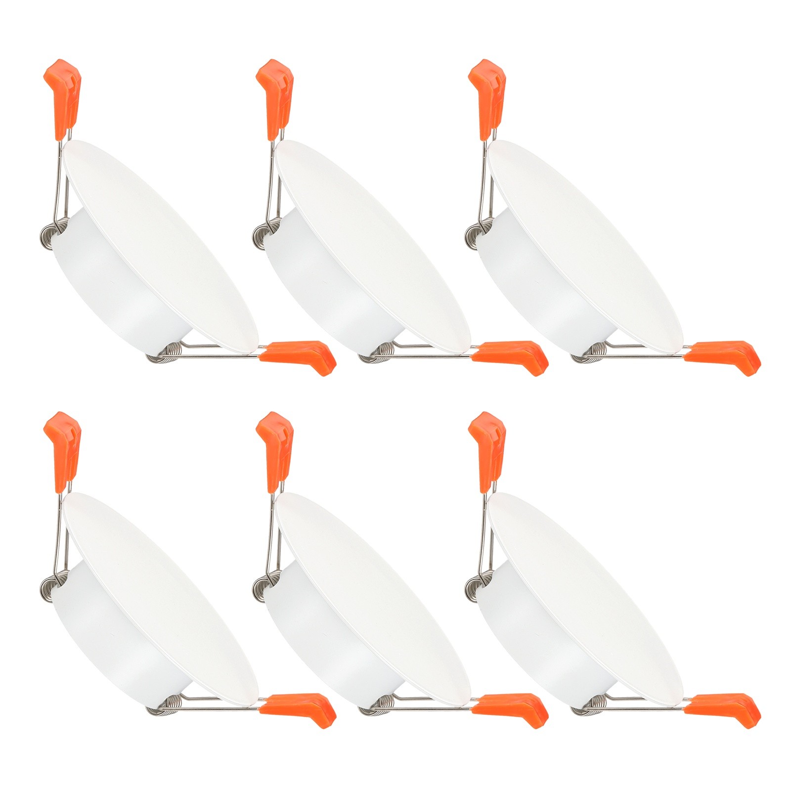 6Pcs 2" Metal Ceiling Cover Plate Suitable for 2.2-2.8" Round Hole, White