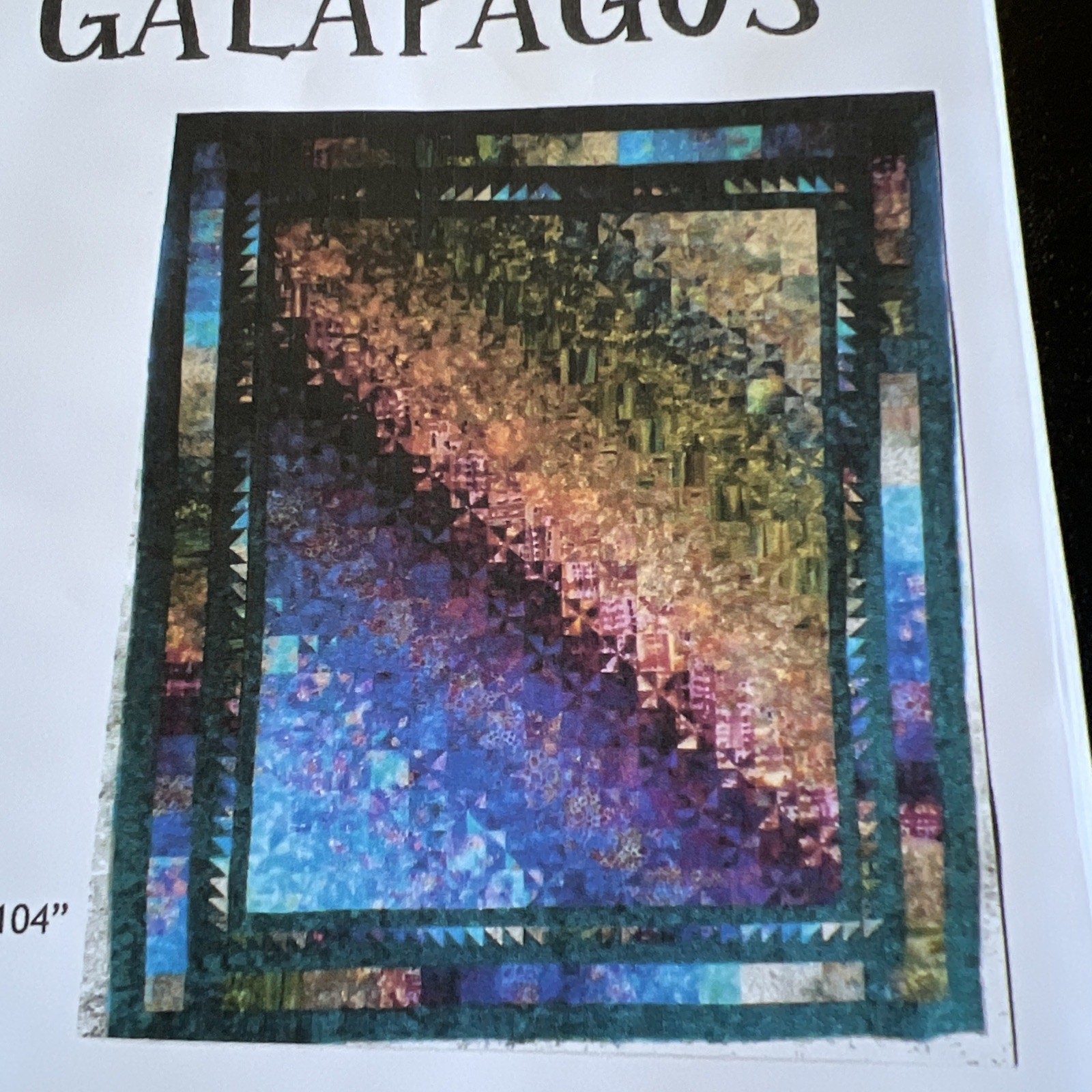 Quilt Designs By Candace Large Quilt Pattern Only Galapagos