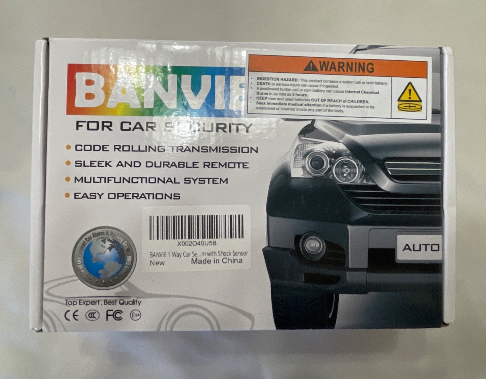 BANVIE Car Alarm System, Security Antitheft Alarm Systems with Keyless Entry