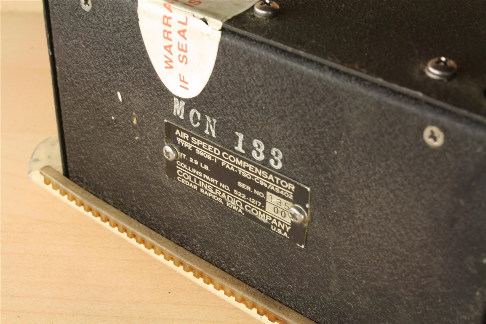 Collins 590B-1 Airspeed Compensator 522-1217-00
