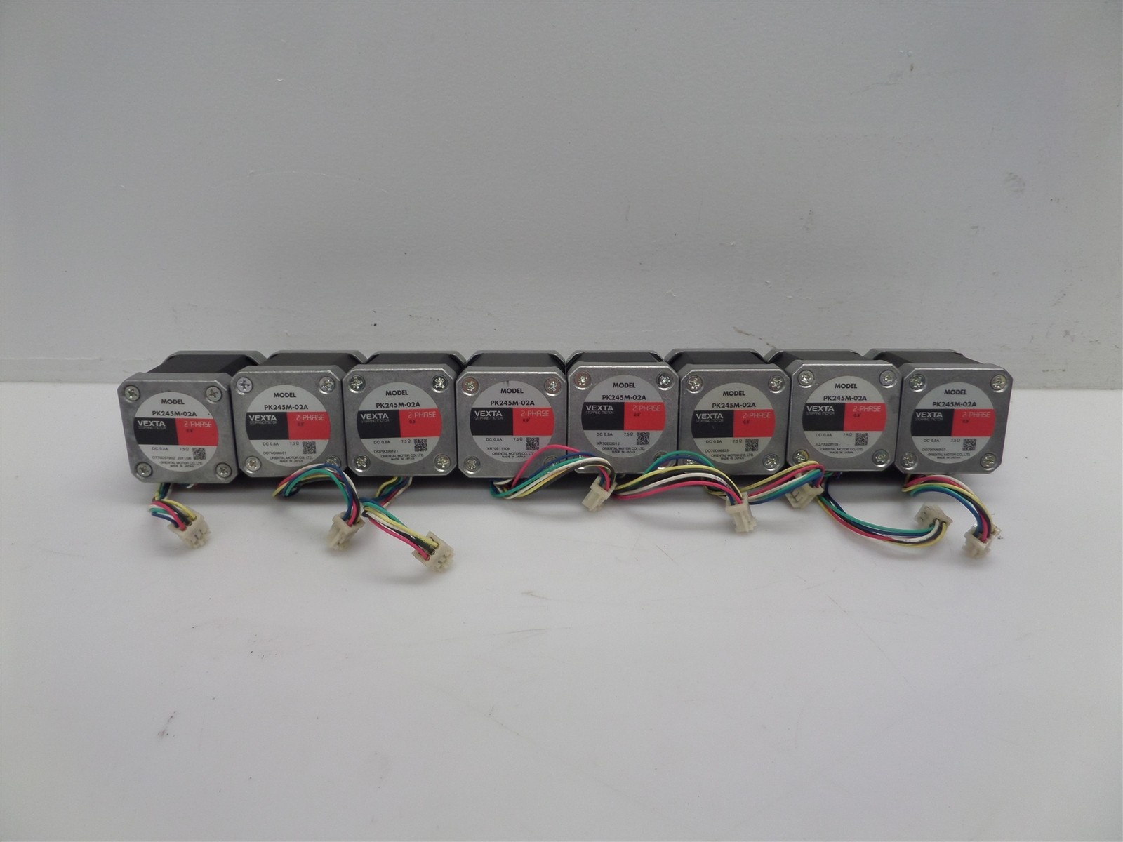 Lot Of 8 Vexta PK245M-02A 2-Phase 1.2A 0.9°/STEP Stepping Motors