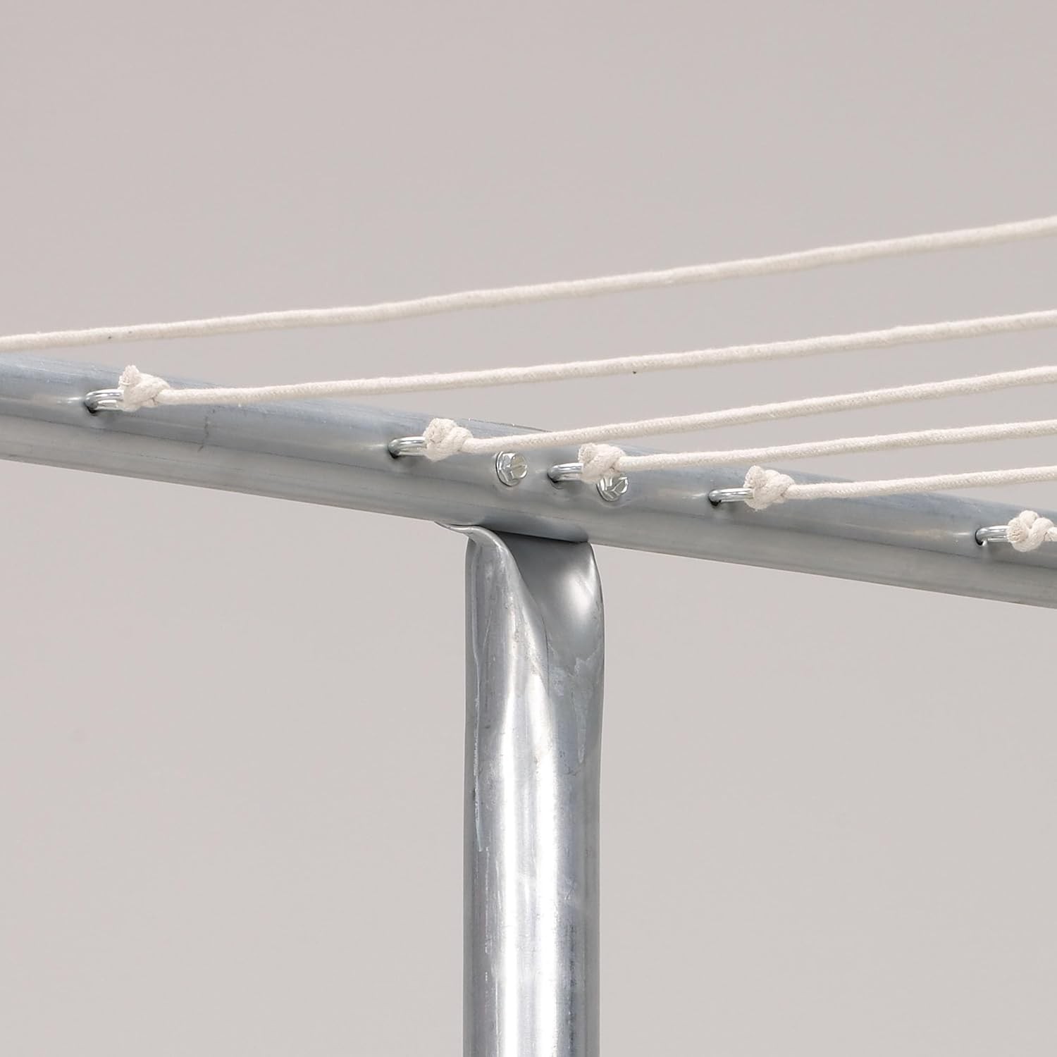 Steel Outdoor Clothesline Single T-Post Silver