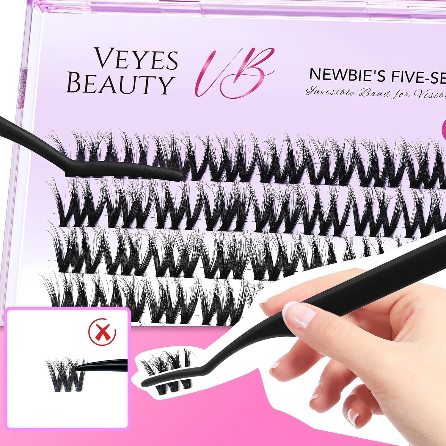 Lash Clusters Fluffy Individual Lash Extensions 3D Layered Volume Eyelashes