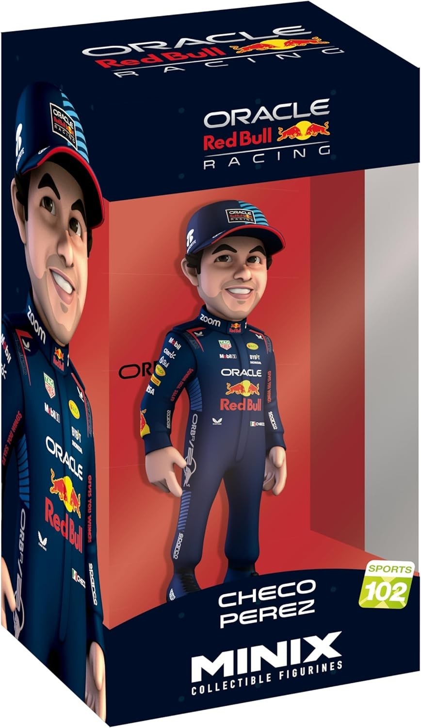 Minix Collectible Figurines Checo Perez F1 Red Bull Racing #102 5" Vinyl Figure