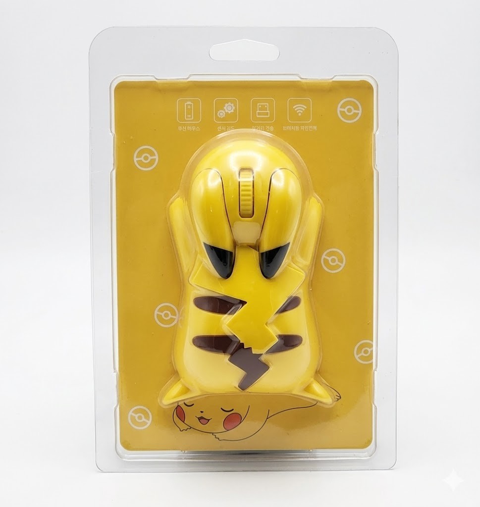 Pokemon Pikachu Wireless Mouse 1200 DPI Bluetooth 5.2 Dual Mode Office NEW