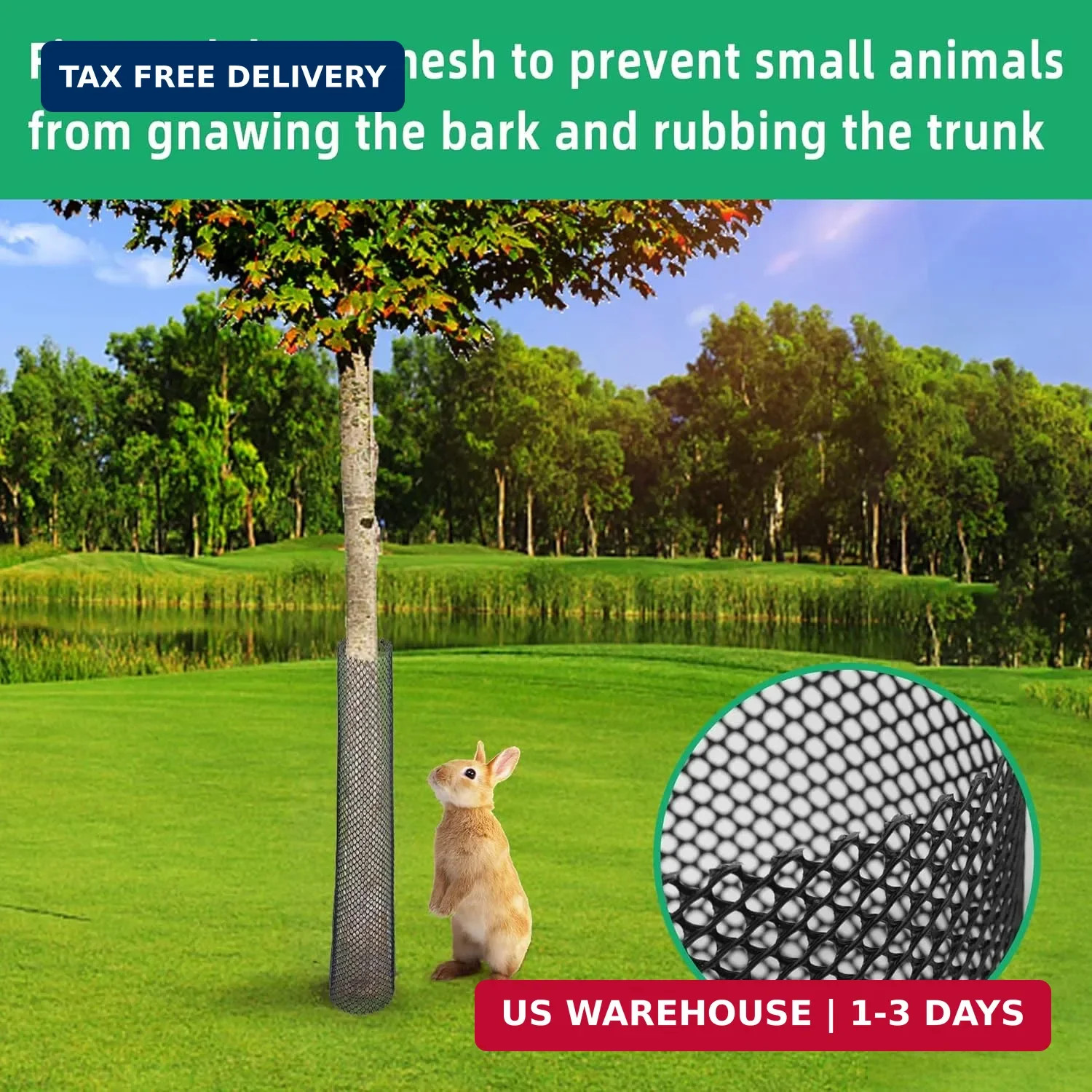 Watayo 20 Ft Mesh Tree Guard Trunk Protectors- Tree Bark Protector- Flexible Net