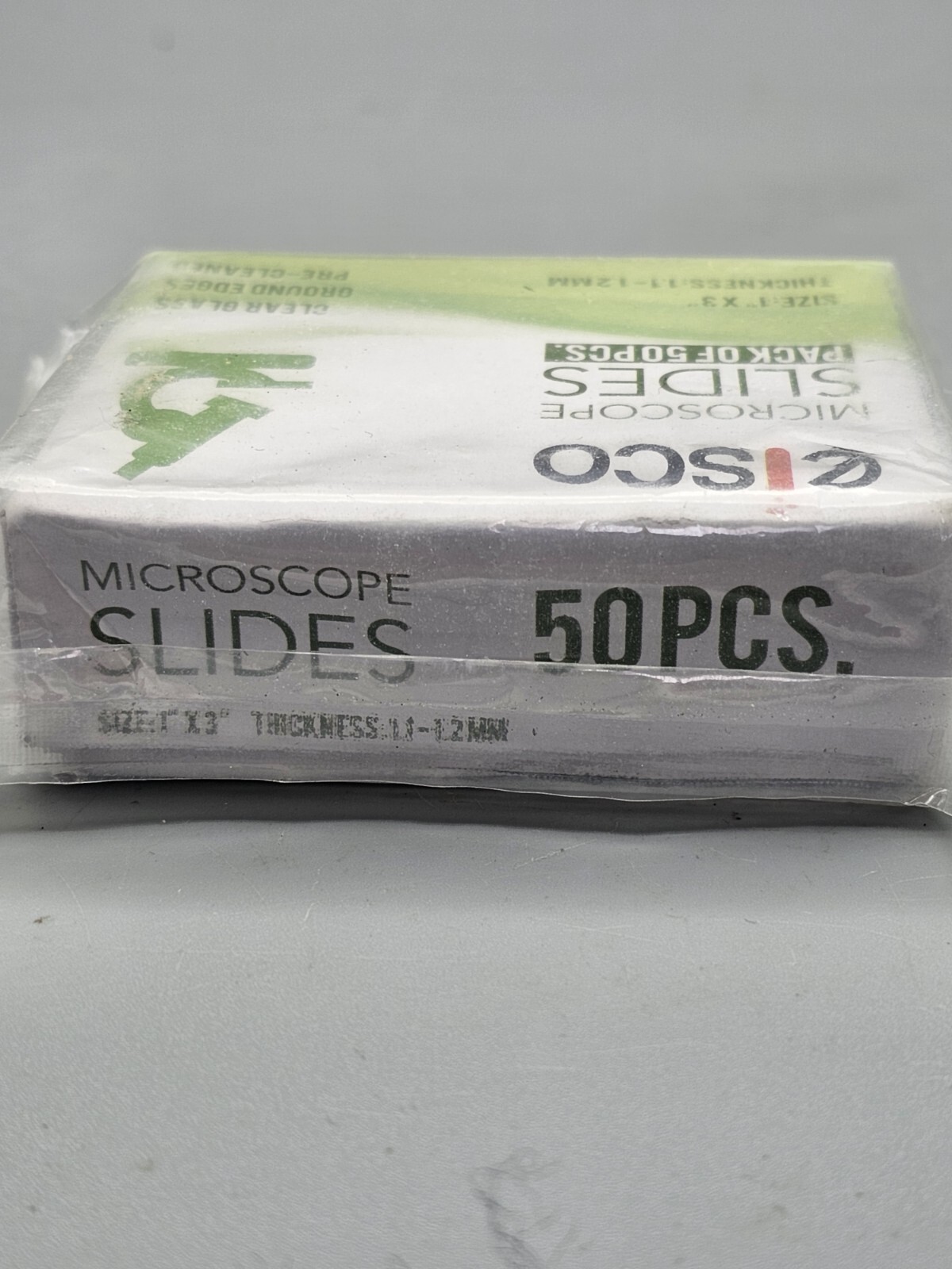 Glass Microscope Slides, 50 Pack - Precleaned - - Eisco Labs