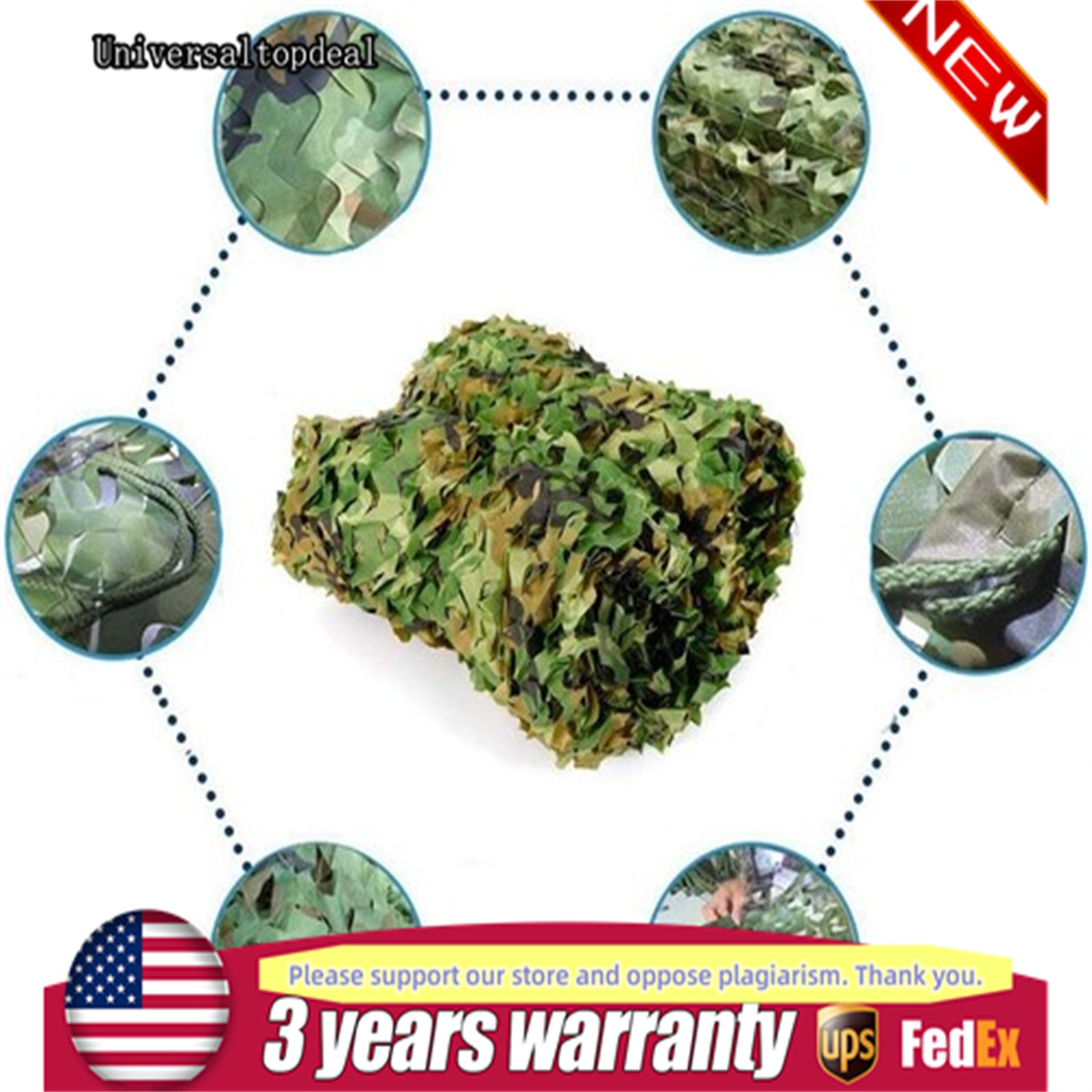 26 X 26 Camouflage Netting Ft Camo Net Woodland Net For Military Camping Hunting