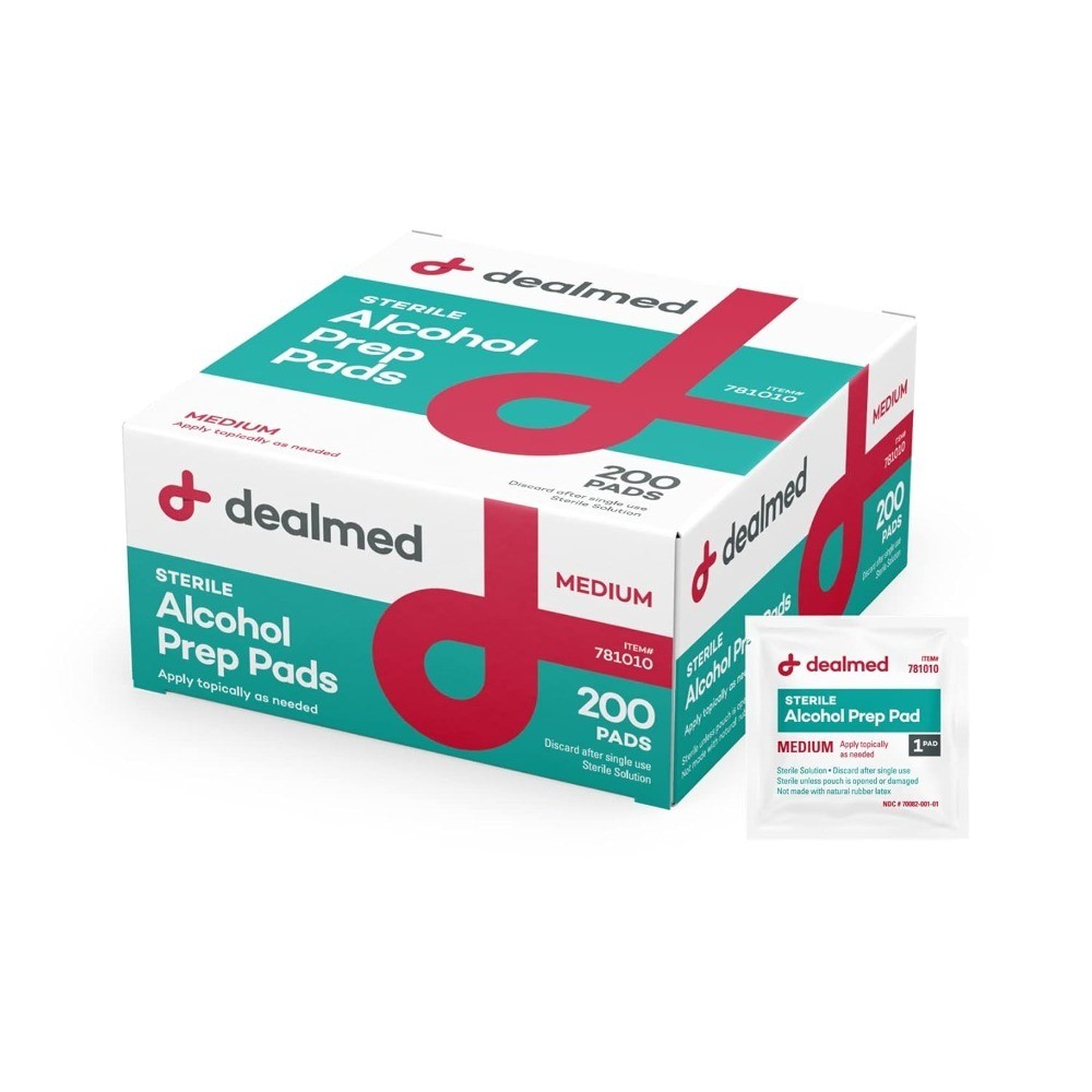 Sterile Prep Pads Isopropyl Wipes Individually Wrapped 2 Ply Medium