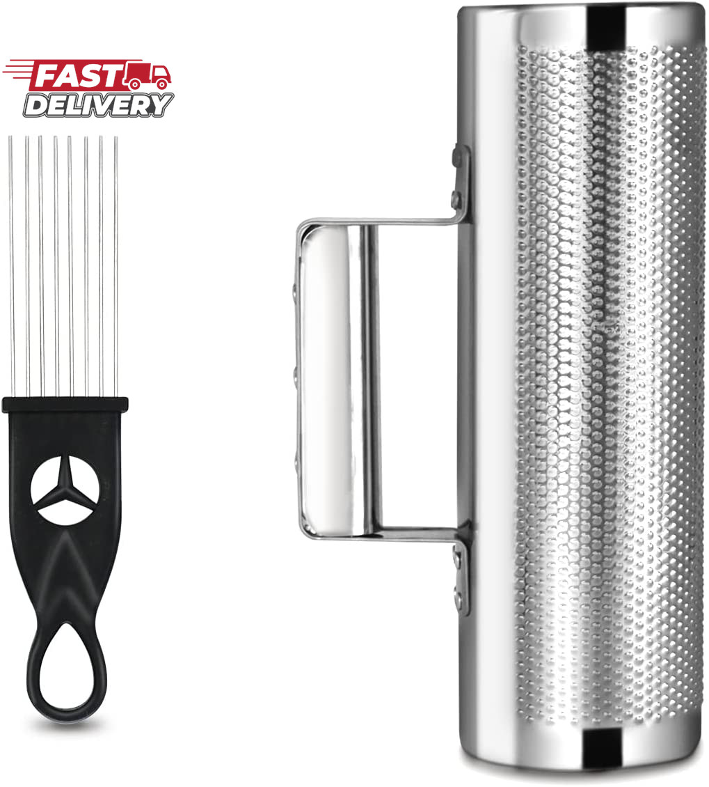 Soulmate Guiro Instrument Stainless Steel Guiro 8" 3" Professional Metal Shaker