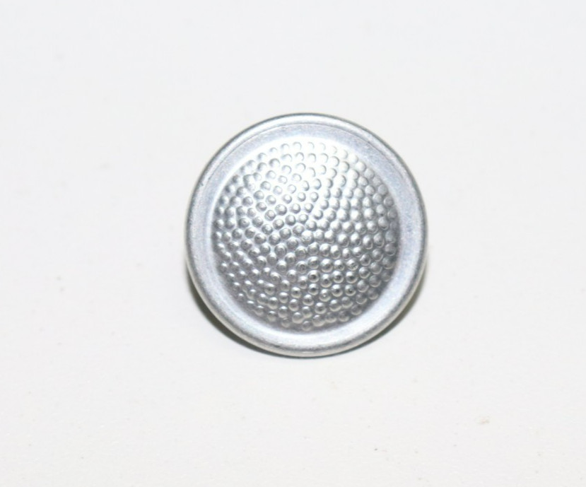 East German Silver colored pebble button 13/16"=20mm each B1749