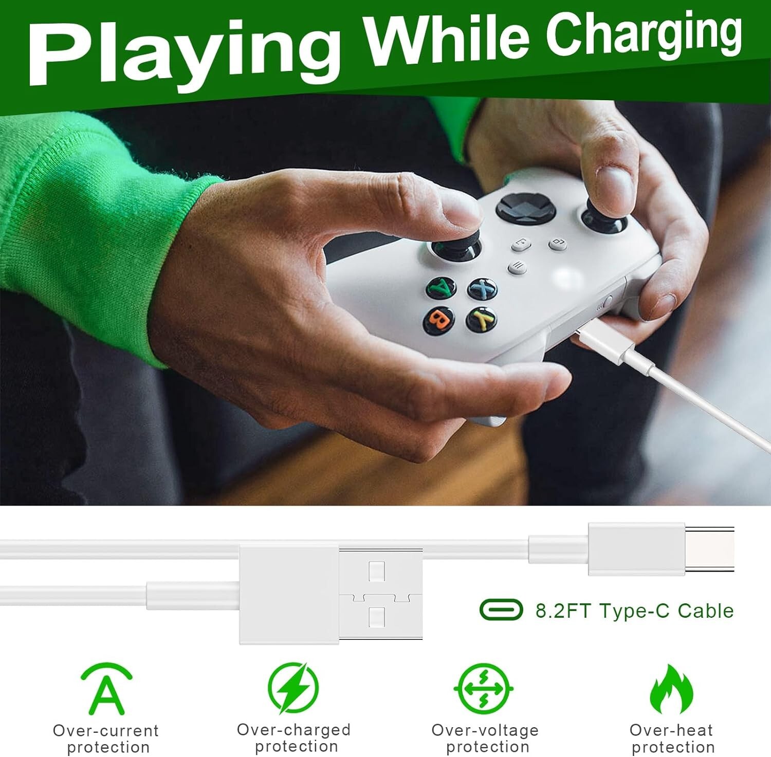 Efficient 1400 mAh Rechargeable Battery Pack for Xbox Series S/X Controllers
