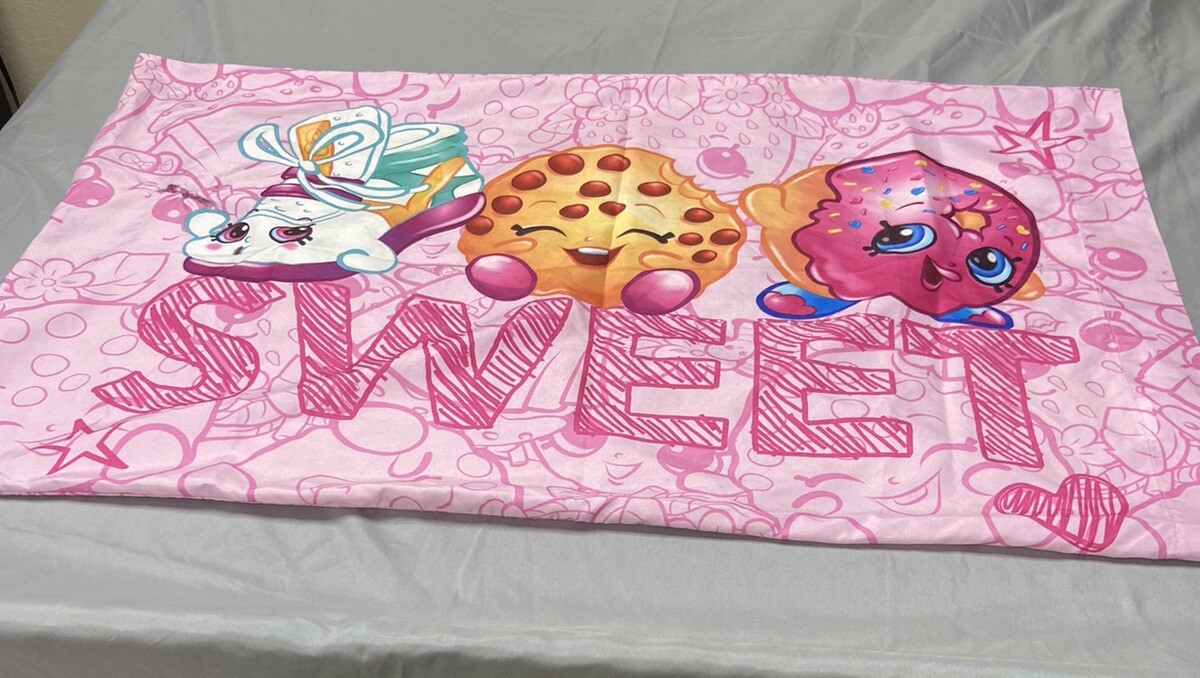 SHOPKINS 'Sweet Love' PILLOWCASE Rare Vintage