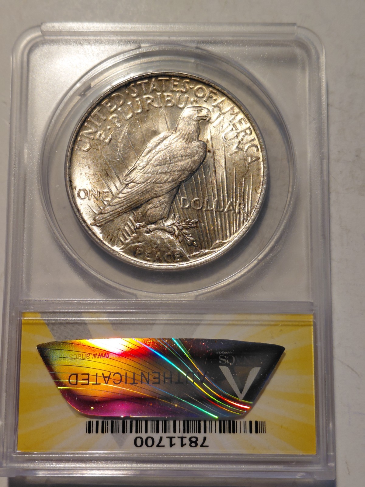 1923 Peace Dollar MS 63 ANACS