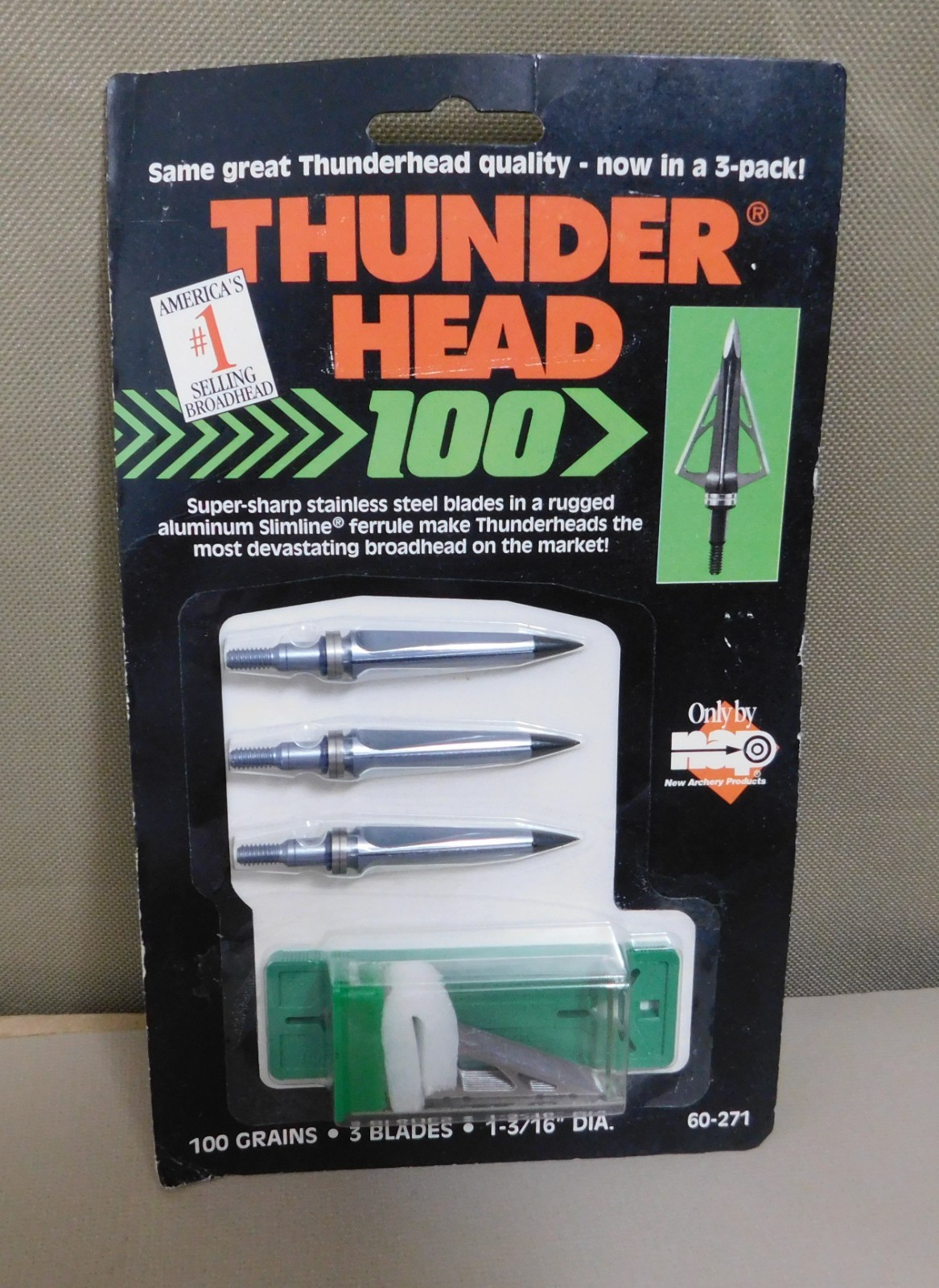 3 NAP THUNDERHEAD 100 GRAIN 3 BLADE SCREW IN BROADHEADS ARCHERY BOW BOWHUNTING
