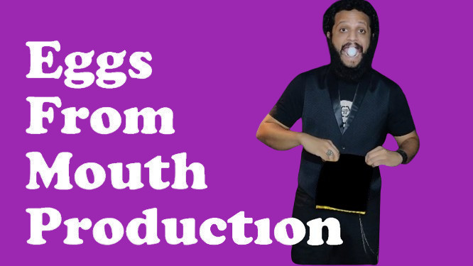 EGGS FROM MOUTH PRODUCTION Out of Magic Trick Appearing Solid Comedy Set Plastic