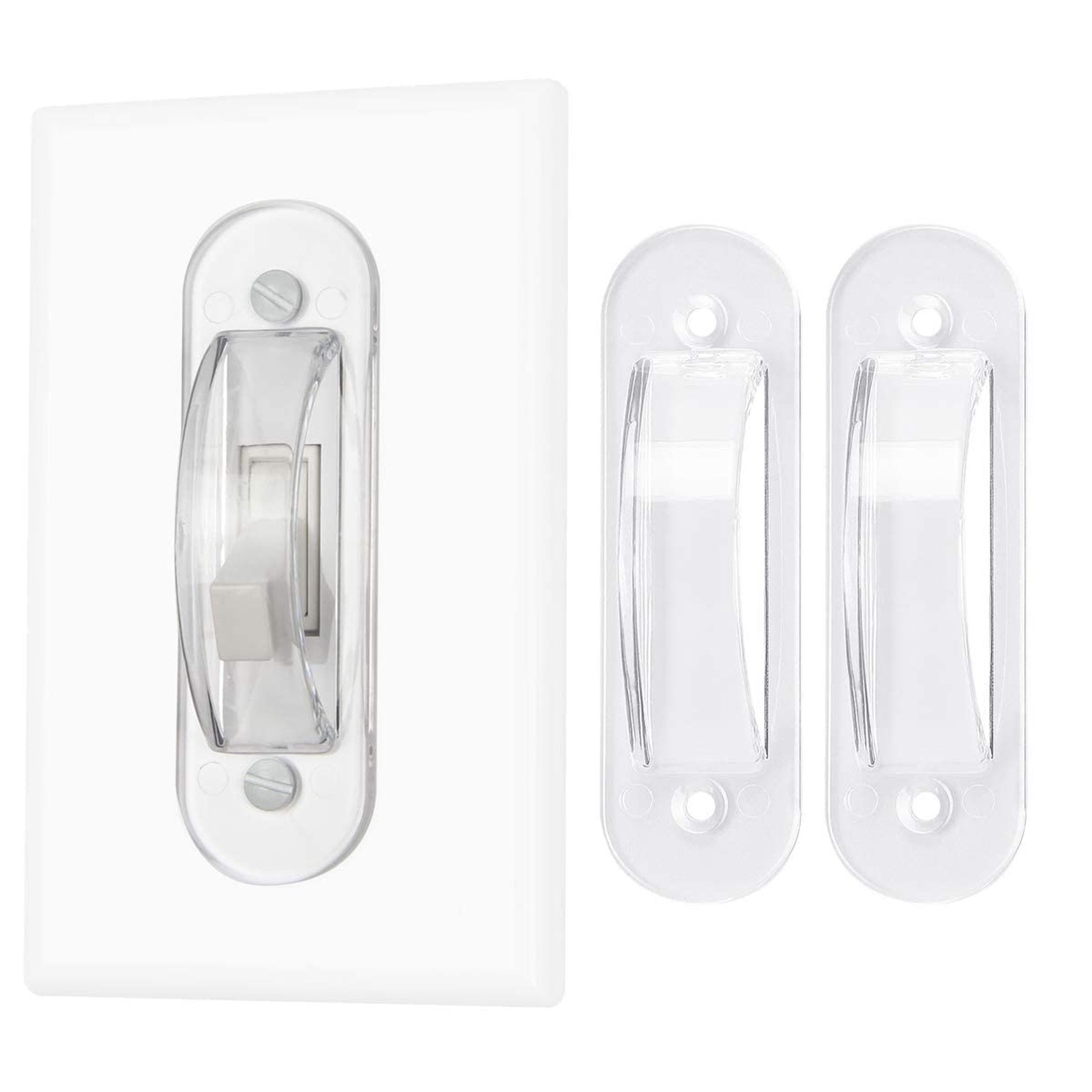Wall Switch Guards Plate Covers Child Safety Security Home Decor (2 Pack), Cl...