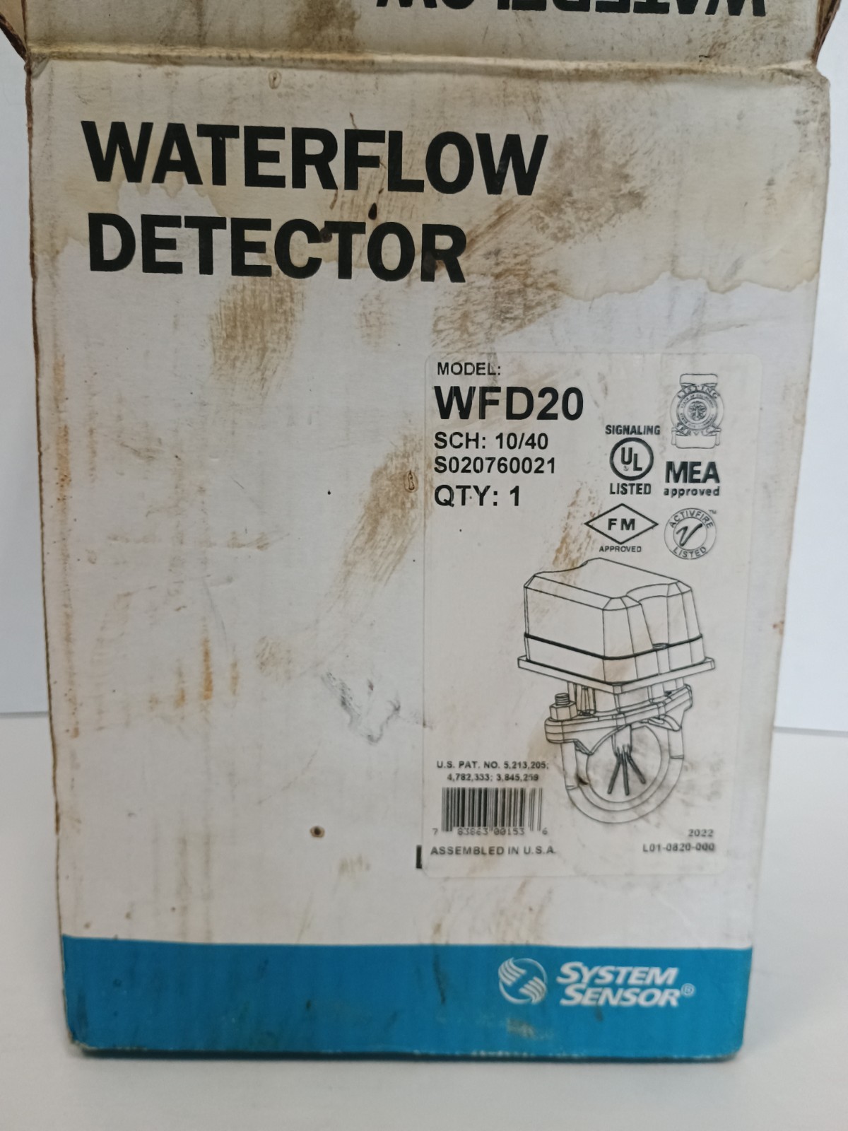 System Sensor Waterflow Detector WFD20 Vane Type NEW OPEN BOX