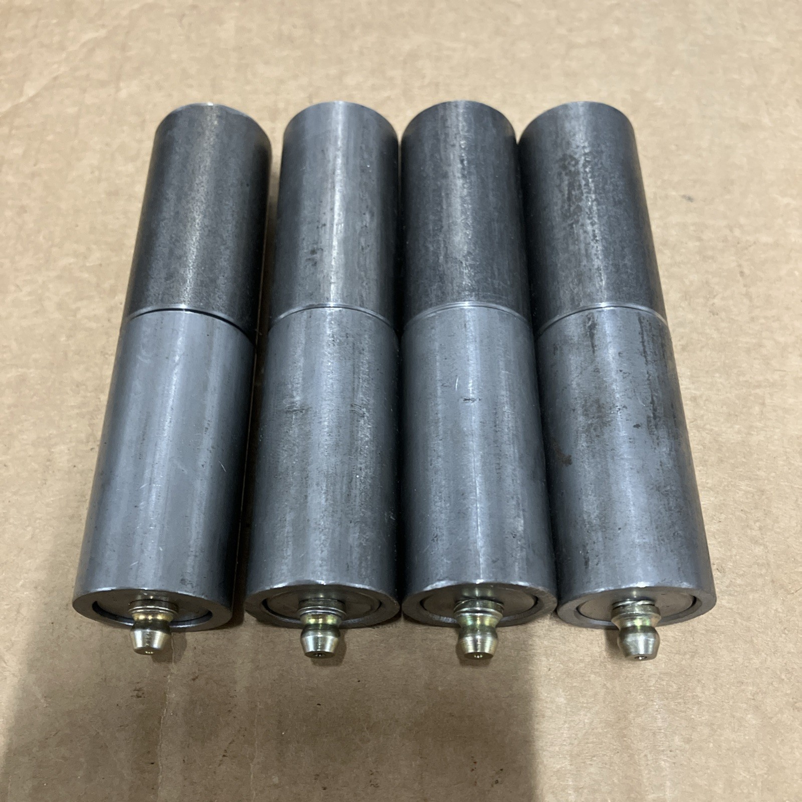 (4) 4" x 1" Weld On Barrel Hinges - Heavy Duty Gate Trailer Hinge w/ Grease Zerk