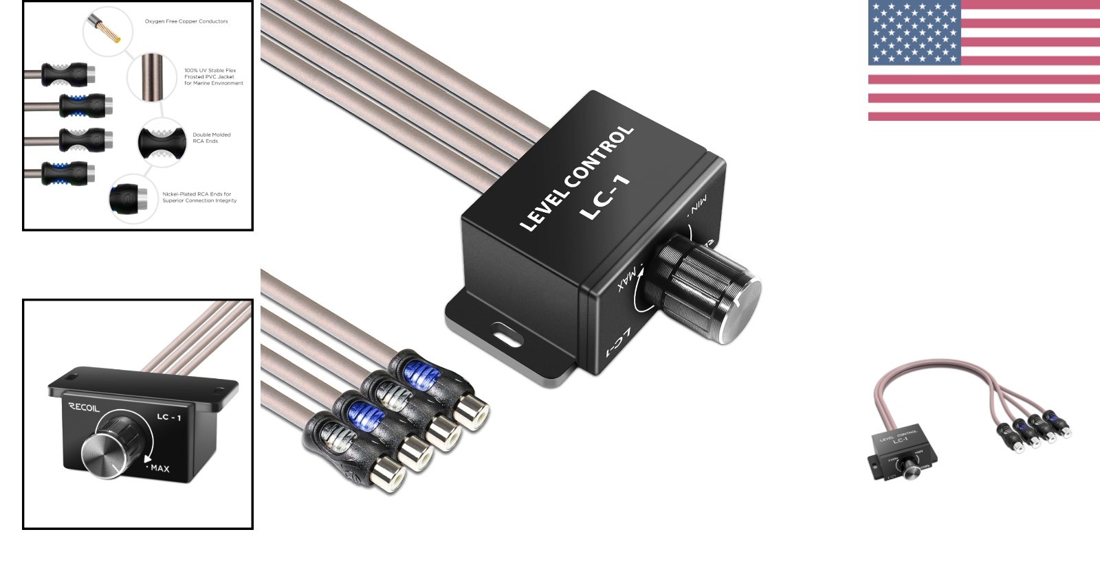 Universal RCA Level Controller Car Audio Amplifier Gian Level Bass Boost Volu...