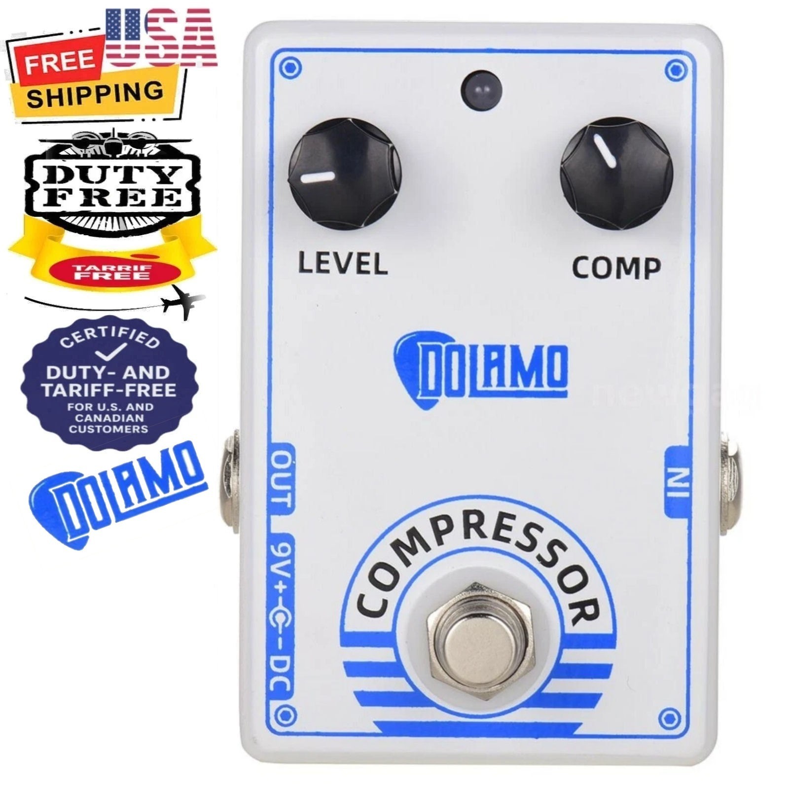 Dolamo D-1 Chubby Comp Pedal Compressor Electric Guitar Effect Pedal True Bypass