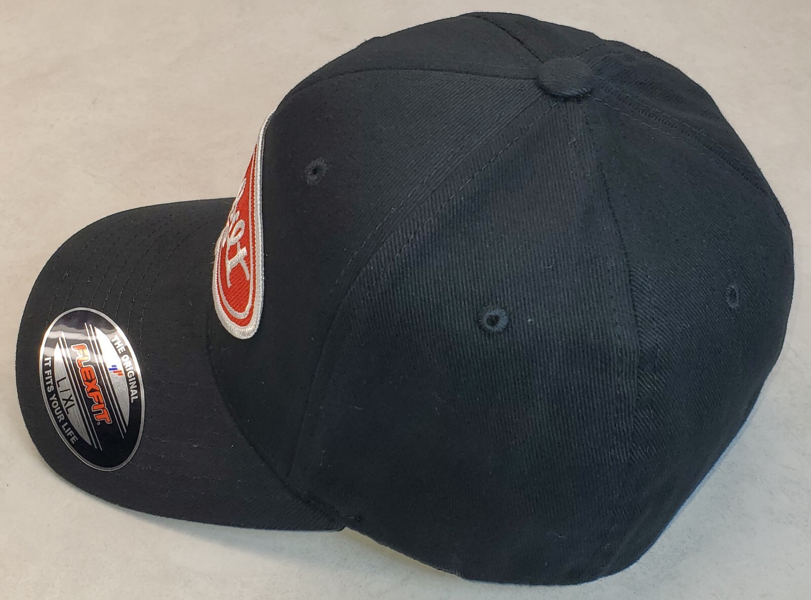 Peterbilt 379 Patch Flexfit 6377 Brushed Twill Hat / Black L/XL 7 1/8" - 7 5/8"