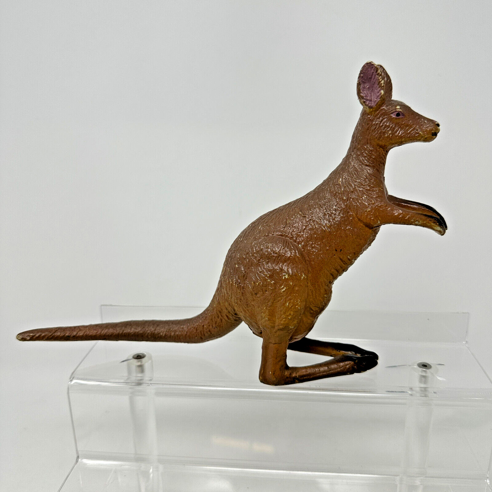 Kangaroo Figure Toy Hard Rubber Figurine Large Vintage 1980s AAA