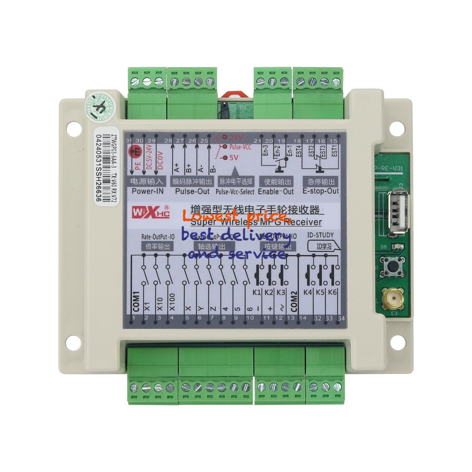 ZTWGP-3 Wireless Manual Pulse Generator with 3 Customized Expansion Buttons