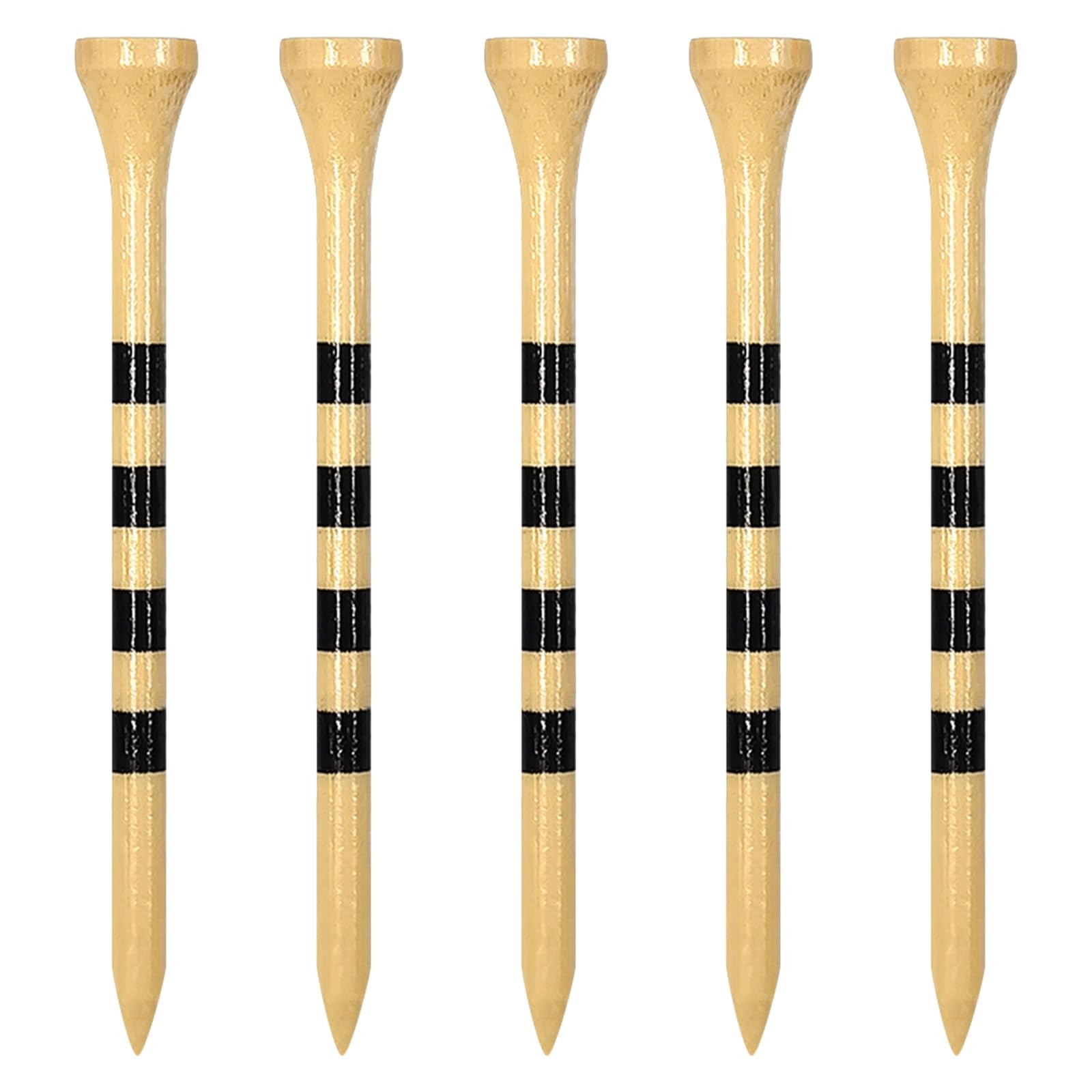Zivisk Wooden Golf Tees 3-1/4" 100 Count 83mm Natural