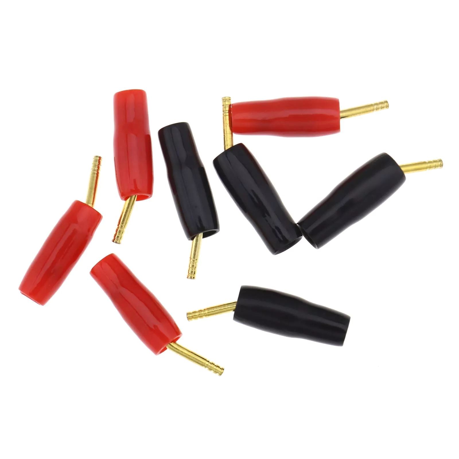 8Pcs Pure Copper Gold Plated 2mm Pin Banana Plug HIFI Speaker Cable Connector