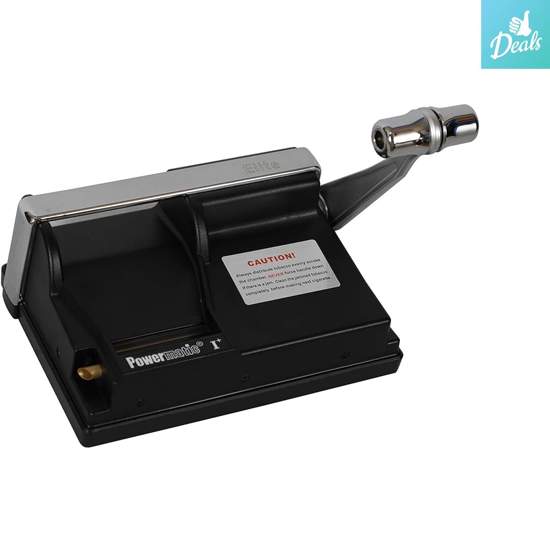 I Elite Manual Cigarette Maker with Accessories - Stylish Black Metallic Finish