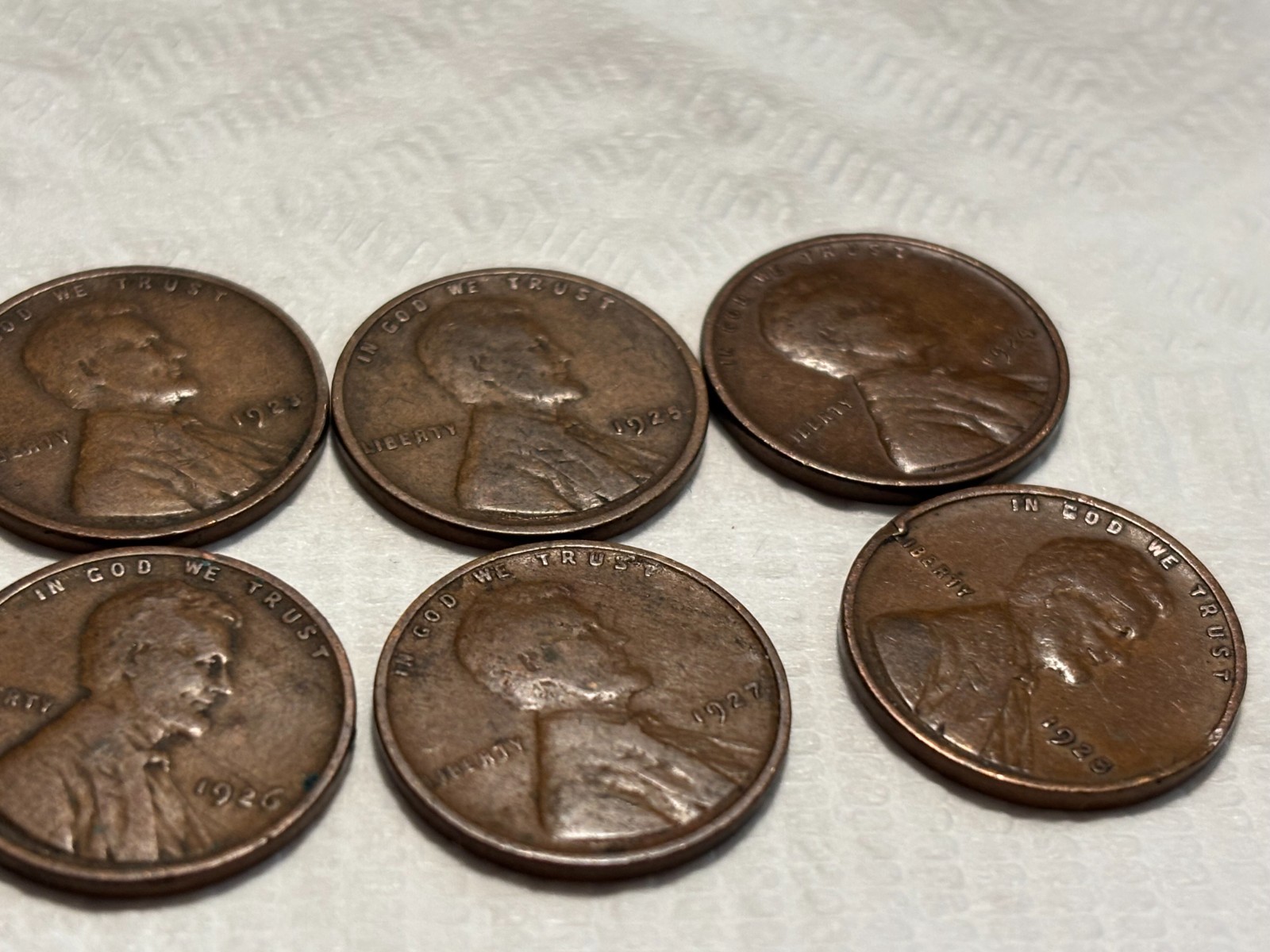 lincoln cents 6 coins 1945,1945d,1945s,1946,1946d,1946s, 6 coins 1 price