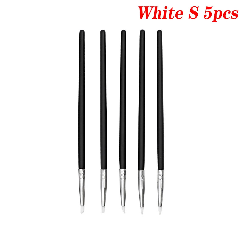 5Pcs Dental Resin Silicone Shaping Pen Brush Art Brush Dentistry Composite Cemen